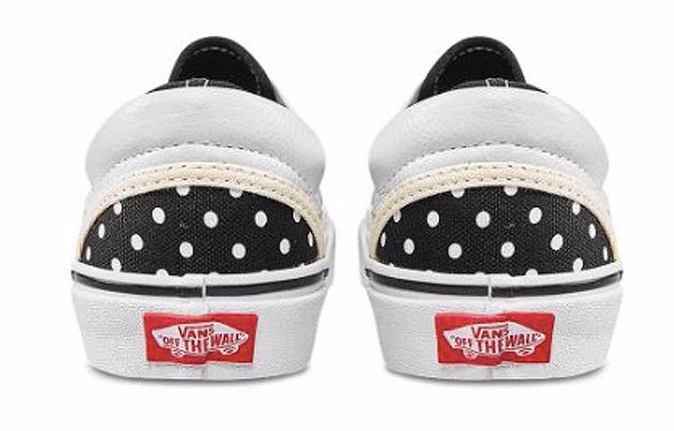 Женские слипоны Vans slip-on (черно-белые) — фото 4
