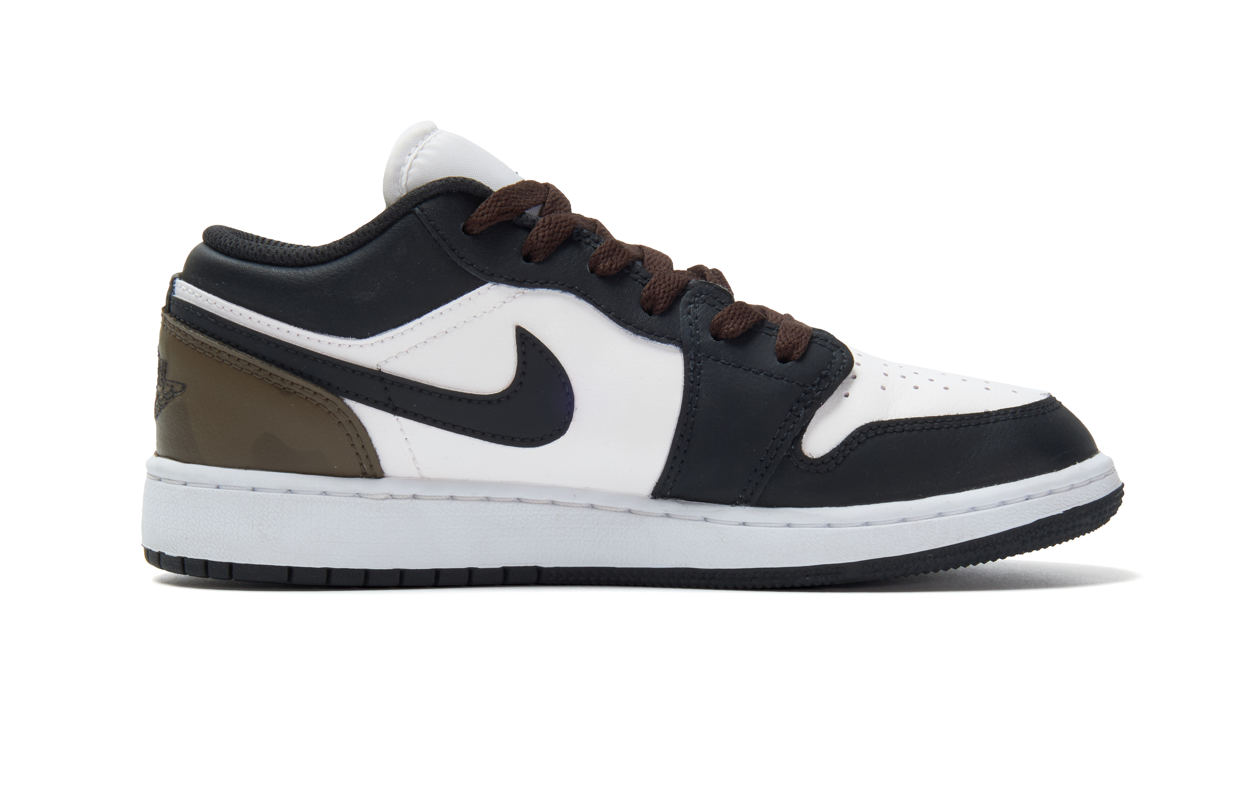 Jordan Air Jordan 1 Low top Vintage Basketball Shoes Unisex Black Brown