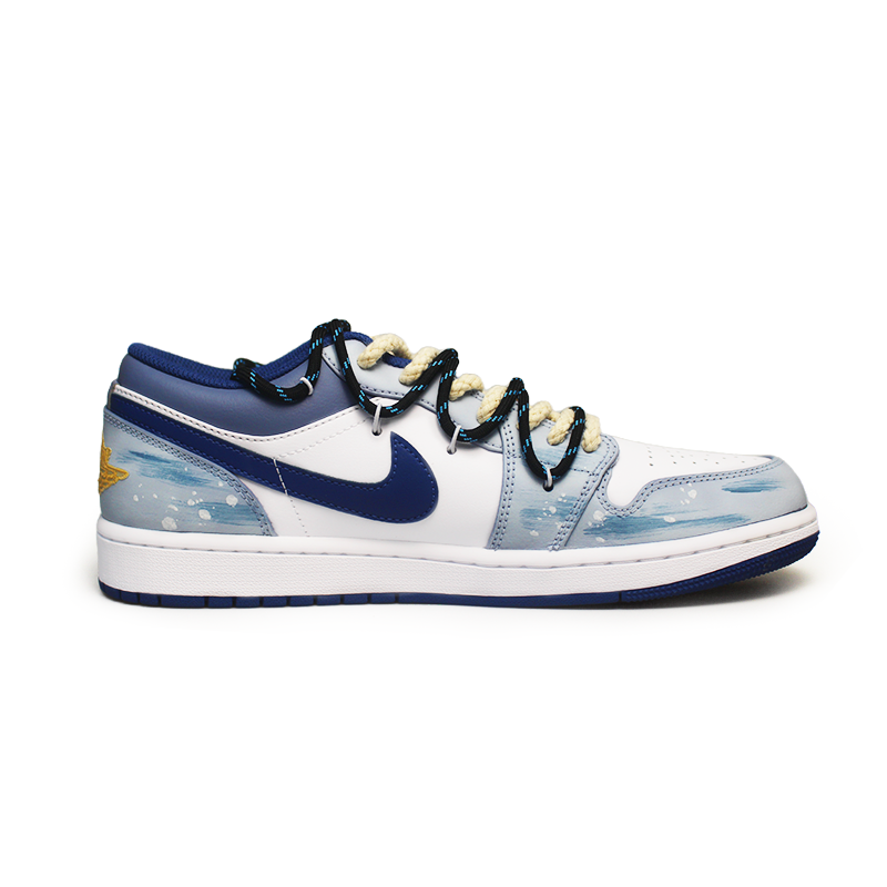 Jordan Air Jordan 1 Skateboard For Youth Slip Resistant Abrasion Resistant Low top Vintage Basketball Shoes Men’s
