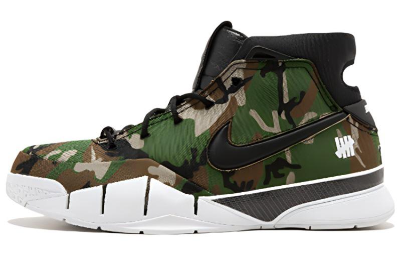 UNDEFEATED x Nike Zoom Kobe 1 Protro OG Camouflage Comfortable High Top Retro Basketball Shoes Men's Green