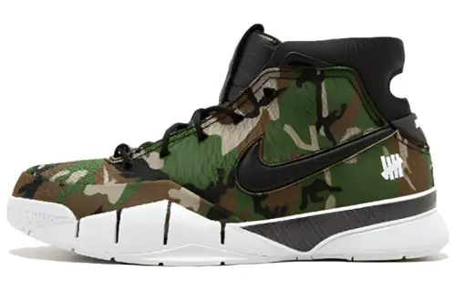 UNDEFEATED x Nike Zoom Kobe 1 Protro OG Camouflage Comfortable High Top Retro Basketball Shoes Men's Green