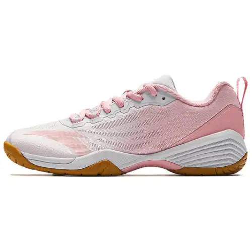 Anta Rebound Slip Resistant Rebound Slip Resistant Low top Badminton Shoes Women's Pink White