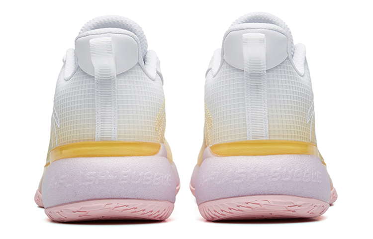 Anta Light Bubble Fabric Abrasion Resistant Breathable Low top Basketball Shoes Men’s White Yellow