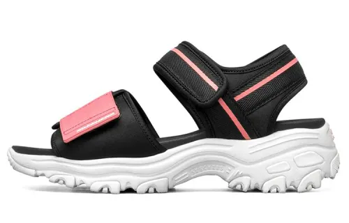 Skechers D'Lites 1.0 Sandals Black/Pink Women's