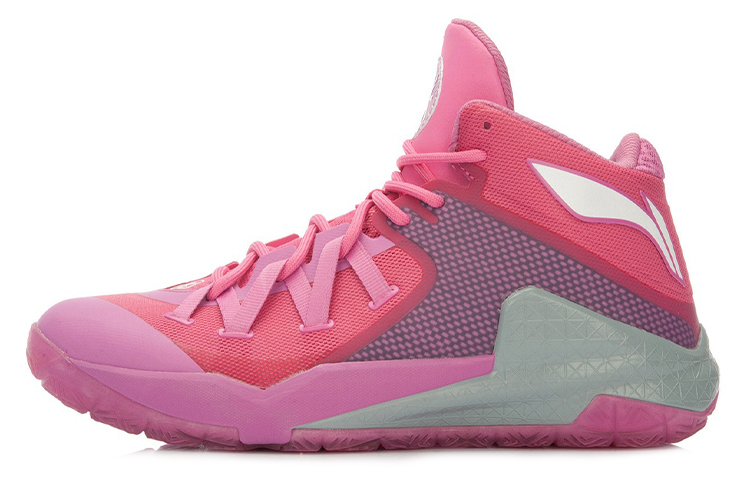 Li Ning All In Team 3 Basketball Shoes Unisex High Top Azalea Pink
