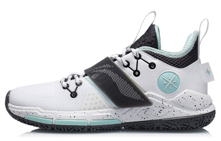 LiNing Wade Block Comfortable and Versatile Textile Synthetic Leather Shock Absorbing Anti-Slip Wear-Resistant Wrapping Support Low-top Li Ning Cloud Basketball Shoes Men's White and Black