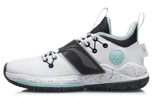 LiNing Wade Block Comfortable and Versatile Textile Synthetic Leather Shock Absorbing Anti-Slip Wear-Resistant Wrapping Support Low-top Li Ning Cloud Basketball Shoes Men's White and Black