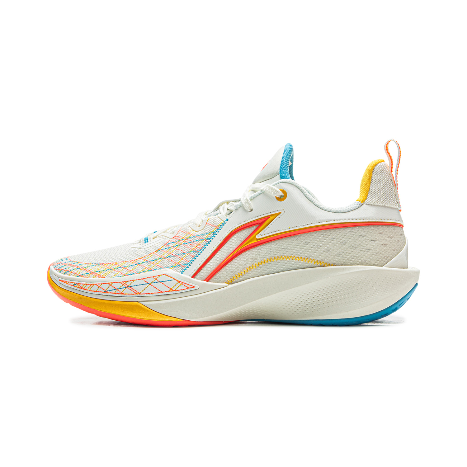 Li Ning Speed 2 Cushioning Slip Resistant Breathable Rebound Low top Basketball Shoes Men’s White Blue