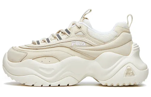 FILA FUSION Ray 1 Pose Mesh, Leather Platform Abrasion Resistant Balance Height Increasing Low top Chunky Sneakers