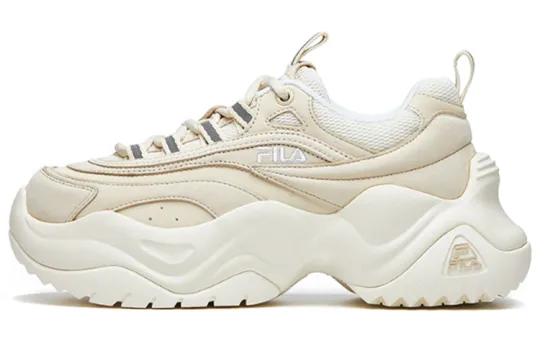 FILA FUSION Ray 1 Pose Mesh, Leather Platform Abrasion Resistant Balance Height Increasing Low top Chunky Sneakers