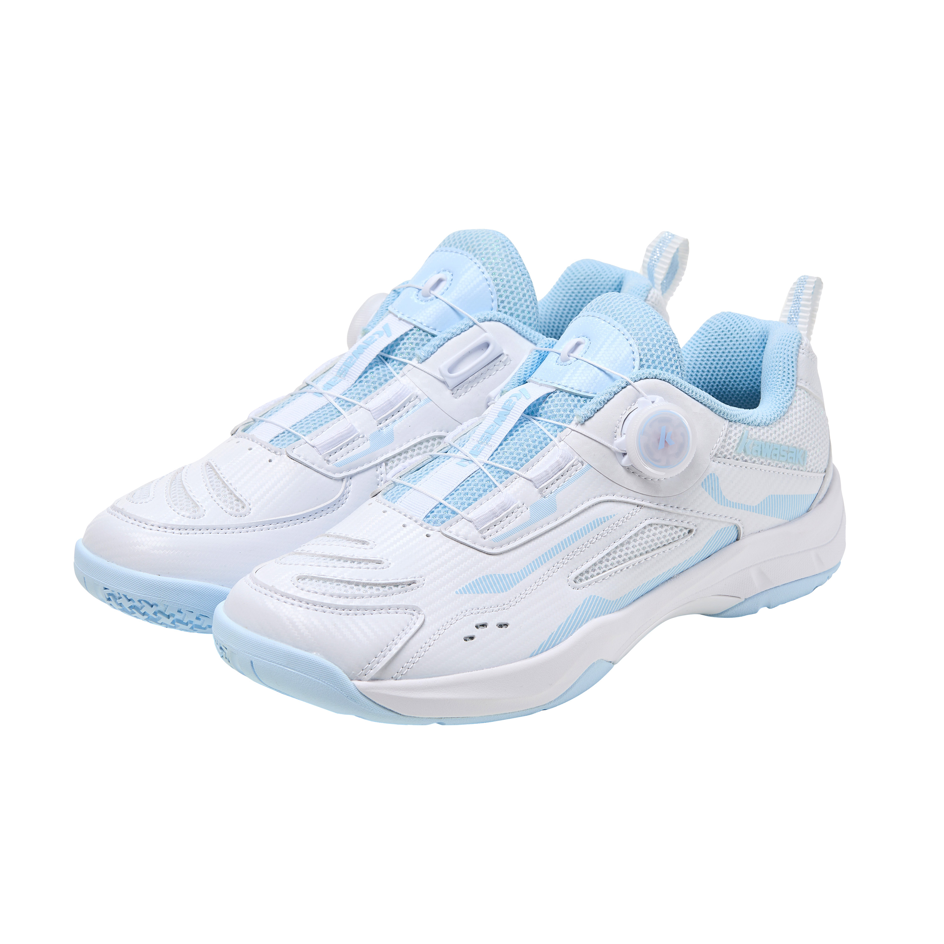 Kawasaki Cushioning Slip Resistant Coverage Low top Badminton Shoes Unisex Hydrogen Blue