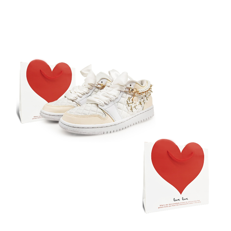 Jordan Abrasion Resistant Lightweight Slip Resistant Low top Vintage Basketball Shoes Women’s Ecru