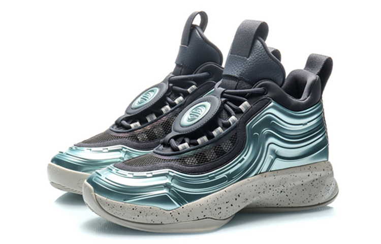 Li Ning CF Obsidian Starry Sky Glaze Fabric Cushioning Slip Resistant Support Cushioning Slip Resistant Support Mid top