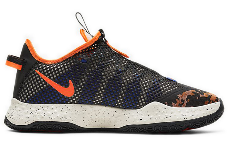 Мужские кроссовки Nike PG 4 PCG EP (черно-оранжевые) — фото 2