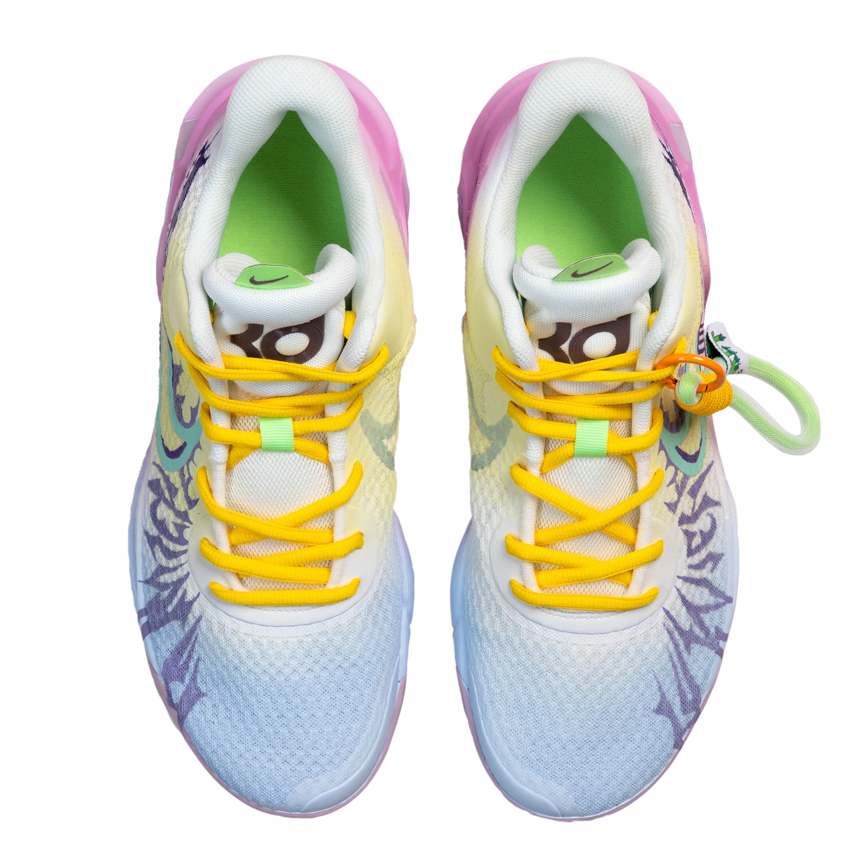 Nike KD Trey 5 IX Vintage Basketball Shoes Unisex Mid Top Pink Blue/Dark Blue