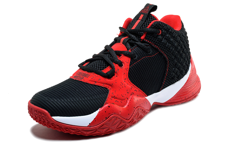 PEAK Competition Mid top Performance Basketball Shoes Men’s Black Red