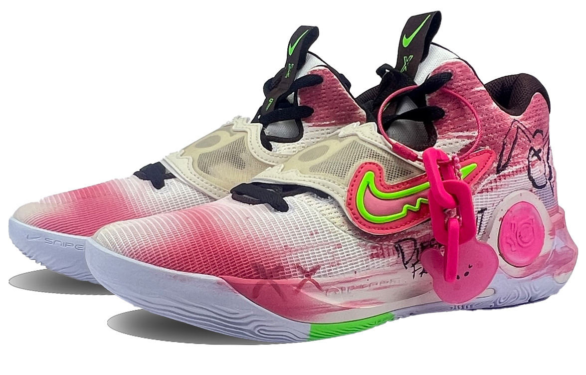 Nike KD Trey 5 X Cushioning Slip Resistant Abrasion Resistant Low top Basketball Shoes Unisex Pink