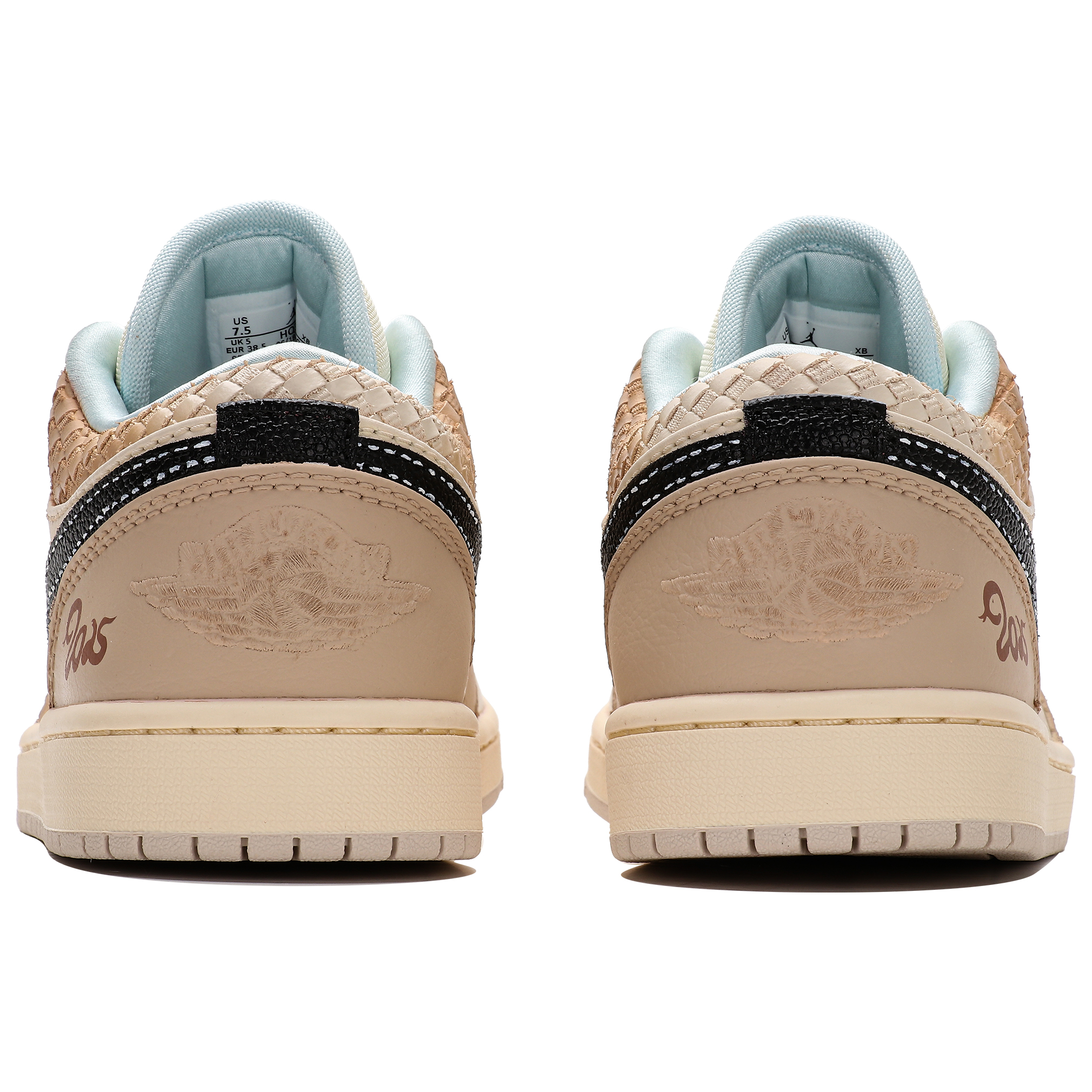 Jordan Air Jordan 1 Abrasion Resistant Abrasion Resistant Low top Vintage Basketball Shoes Women’s Beige Brown