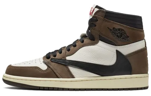 Jordan x Travis Scott Air Jordan 1 Travis Scott X AJ1 High OG TS SP Leather High top Vintage Basketball Shoes Unisex