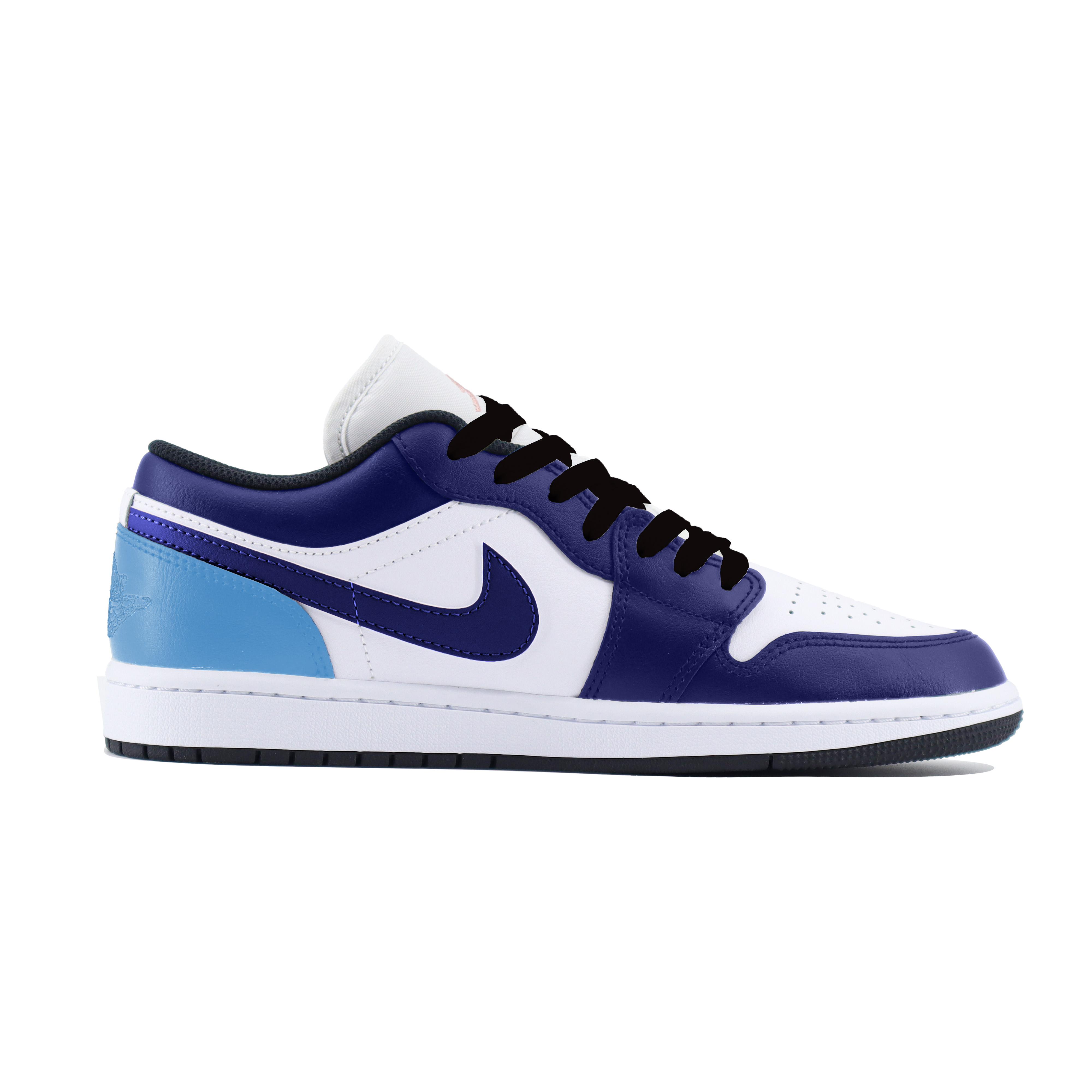 Jordan Air Jordan 1 Low Abrasion Resistant Abrasion Resistant Low top Vintage Basketball Shoes Unisex White Blue