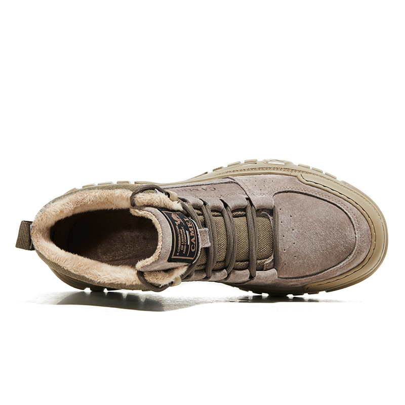 CAMEL Comfortable, Versatile, Fleece Lined Slip Resistant, Abrasion Resistant, Thermal High top Outdoor Shoes Men’s