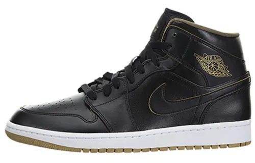 Jordan 1 Retro Mid Black Metallic Gold