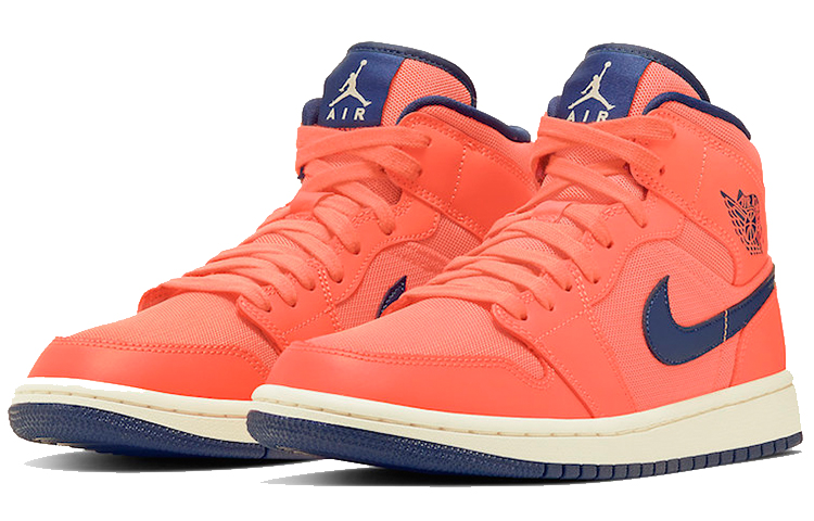 Jordan 1 Mid Turf Orange Blue Void Women’s