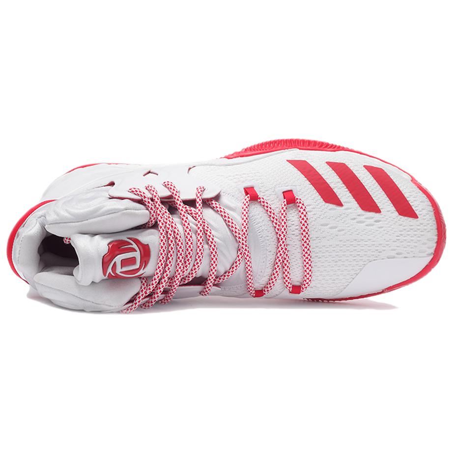 Adidas D Rose 7 High top Basketball Shoes Men’s White Red