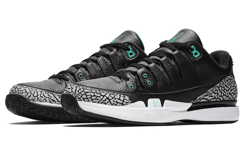 Унисекс кроссовки Nike Zoom Vapor AJ3 Atmos Jade (черные) — фото 3