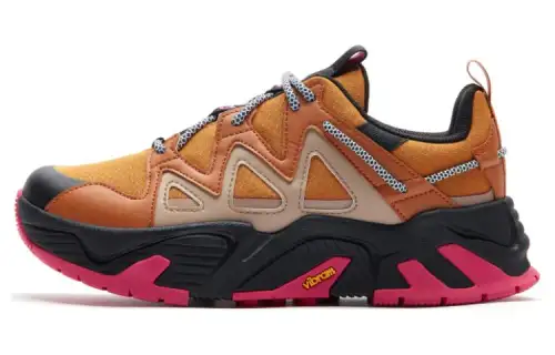 AIGLE Guino W Mesh Comfortable Slip Resistant Low top Hiking Shoes Women's Brick Yellow Purple Red
