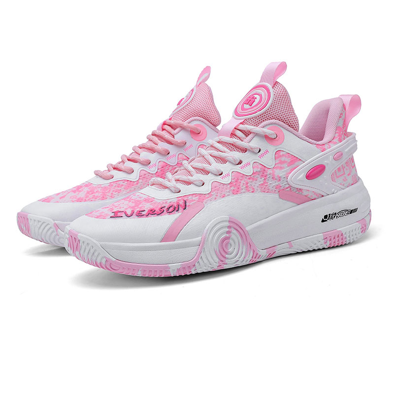 IVERSON Chasing 1 Sugar Pink White Textile, Artificial Leather Slip Resistant, Abrasion Resistant, Breathable Low top