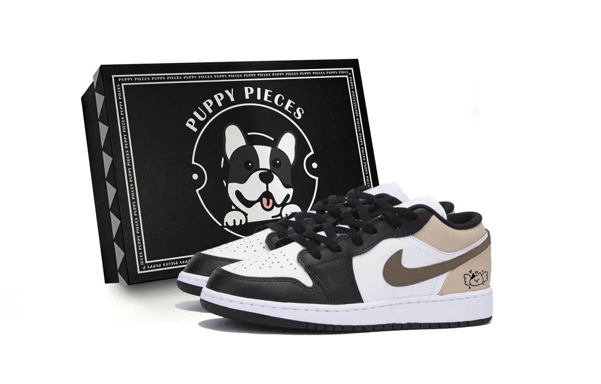 Jordan Air Jordan 1 Vintage Basketball Shoes Men's Low Top Black Brown