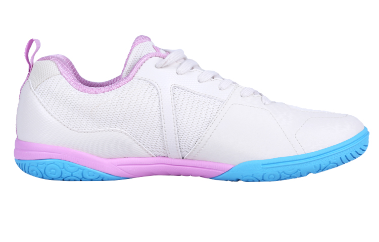Li Ning Sports Cushioning Slip Resistant Abrasion Resistant Low top Table Tennis Shoes Unisex White Blue