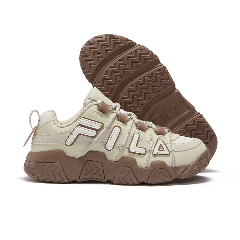 FILA FUSION BUSTER Puffy Shoes Low top Vintage Basketball Shoes Women’s Yellow Gray