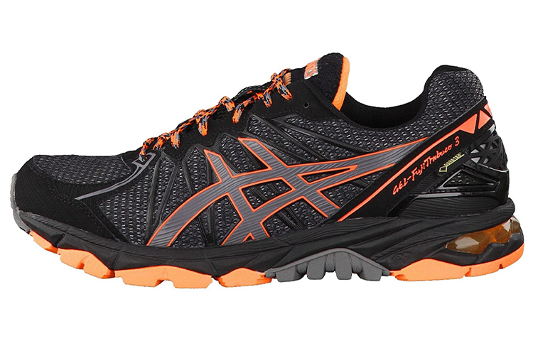 ASICS GEL FujiTrabuco 7 Trail Running Shoes Men's Black Orange