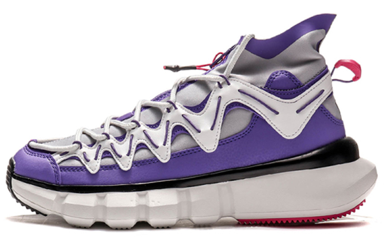 Li Ning Essence 2.3 Slip Resistant Abrasion Resistant High top Vintage Basketball Shoes Women’s Purple