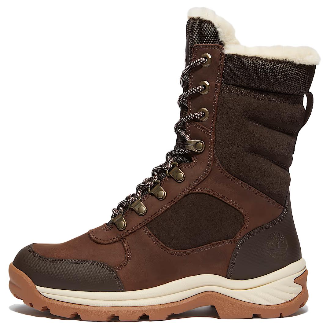 Timberland White Ledge Thermal Abrasion Resistant Crew Snow Boots Women's Dark Brown