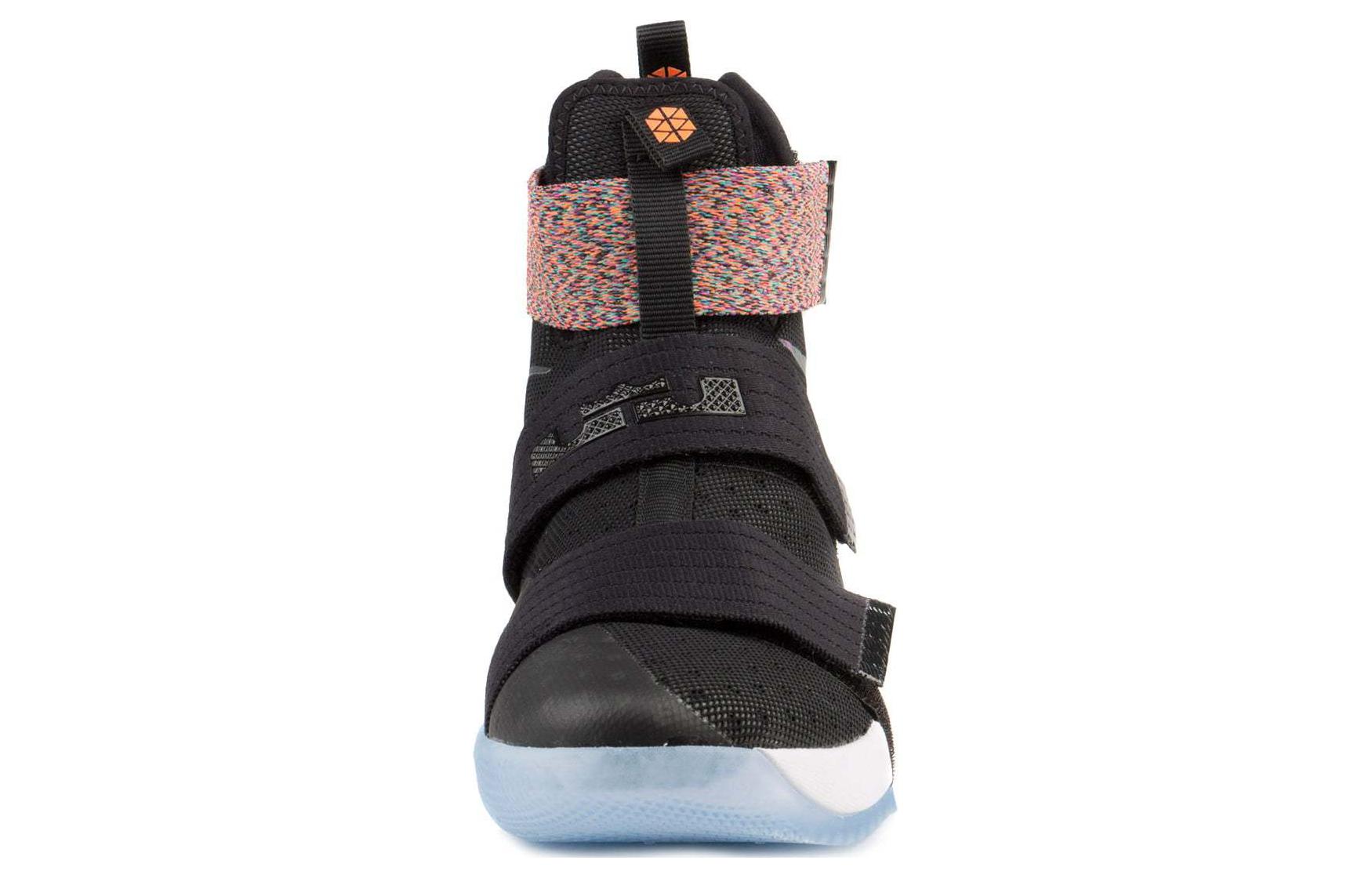 Мужские кроссовки Nike zoom soldier 10 S9254-5mm (черные) — 黑/橘/宝石绿 — фото 4