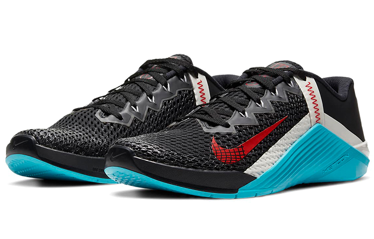 Кроссовки Nike Metcon 6 (черный / синий / белый / красный) — Чёрный / синий / белый / красный — фото 3