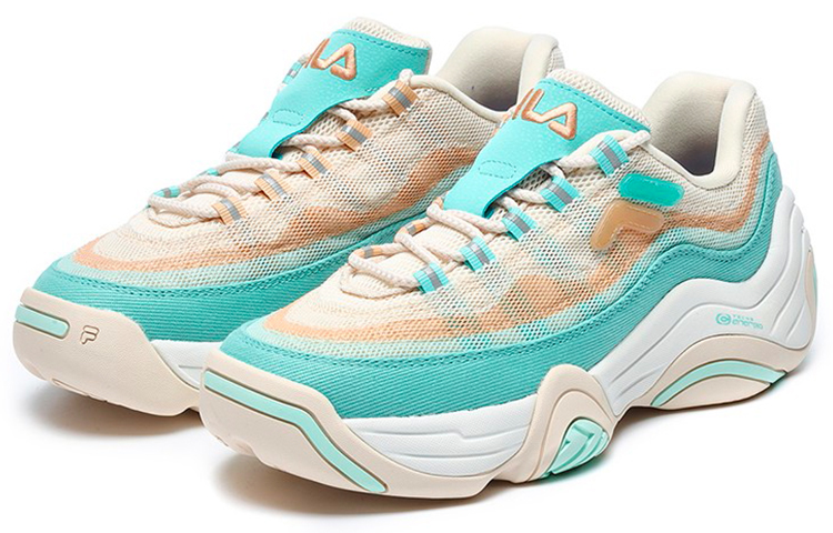 FILA FUSION Textile, Synthetic Leather Low top Vintage Basketball Shoes Women’s Umber Green