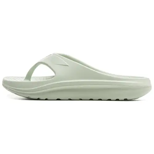 Li Ning EVA Abrasion Resistant Slip Resistant Abrasion Resistant Slip Resistant Flip Flops Unisex Ice Fat Green