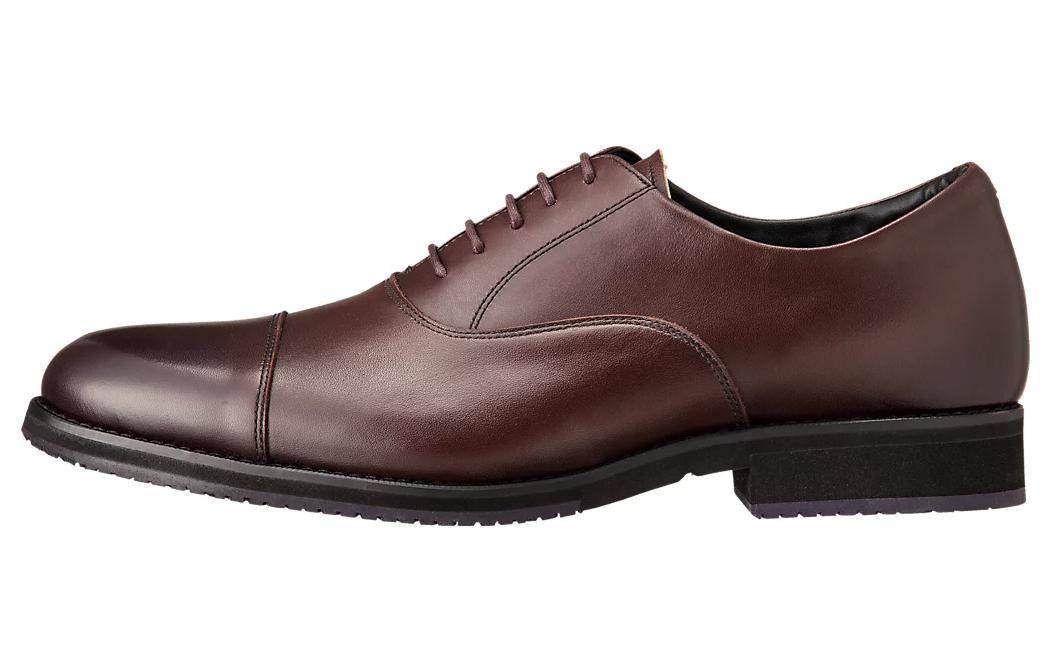 Asics Runwalk GORE TEX Leather Slip Resistant Abrasion Resistant Dress Shoes Men's Dark Brown