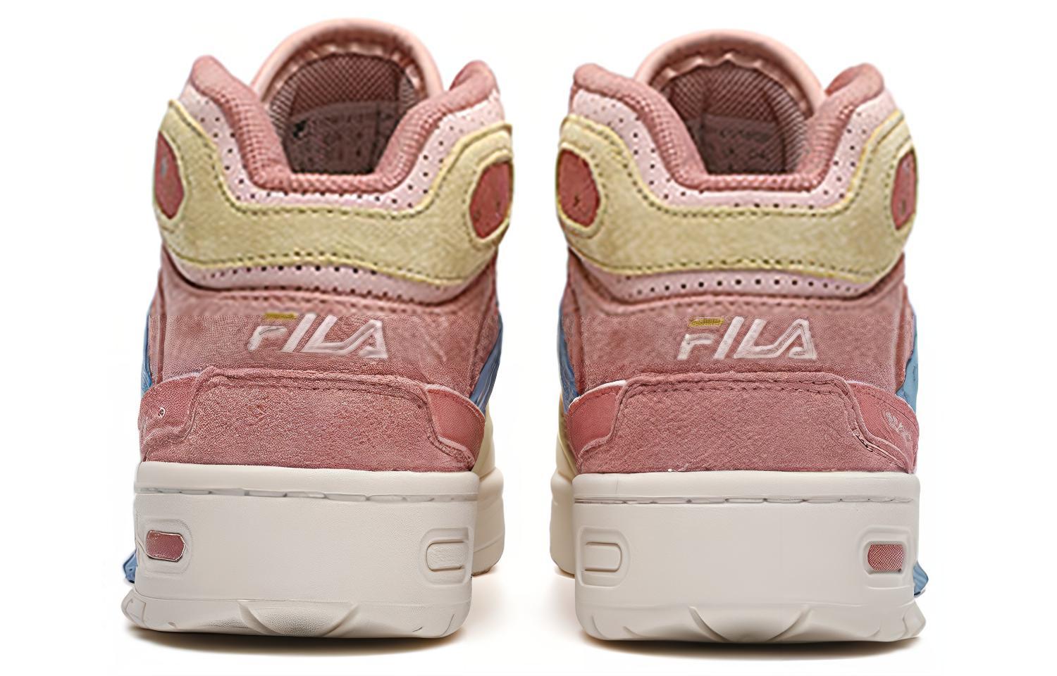 FILA FUSION HERITAGE BASKETBALL Comfortable High top Vintage Basketball Shoes Women’s Yellow Red