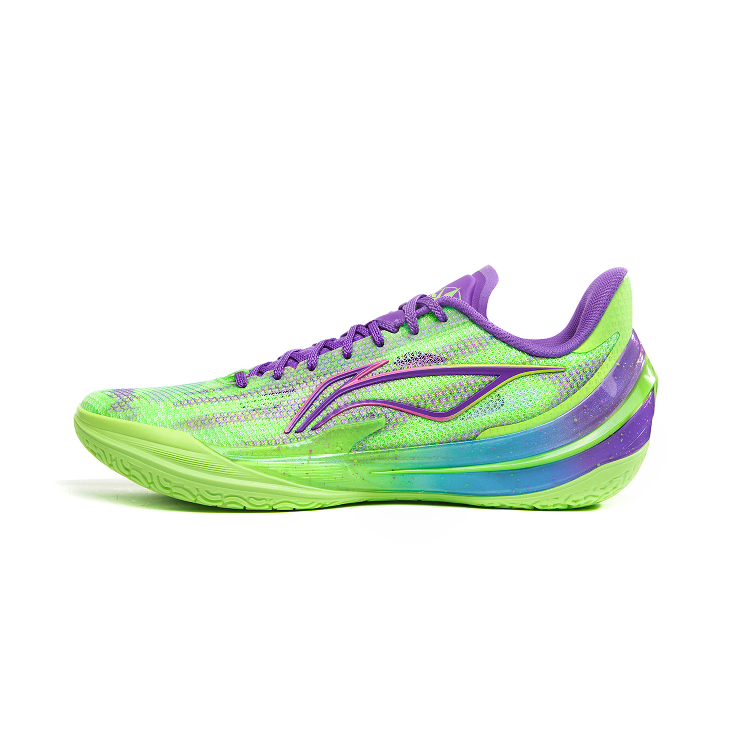 Li Ning Liren 5 V2 Basketball Shoes Men’s Low Top Neon Green Purple