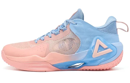 PEAK Sonic Boom 2.0 Basketball Shoes Men's Low Top Pink Sky Blue