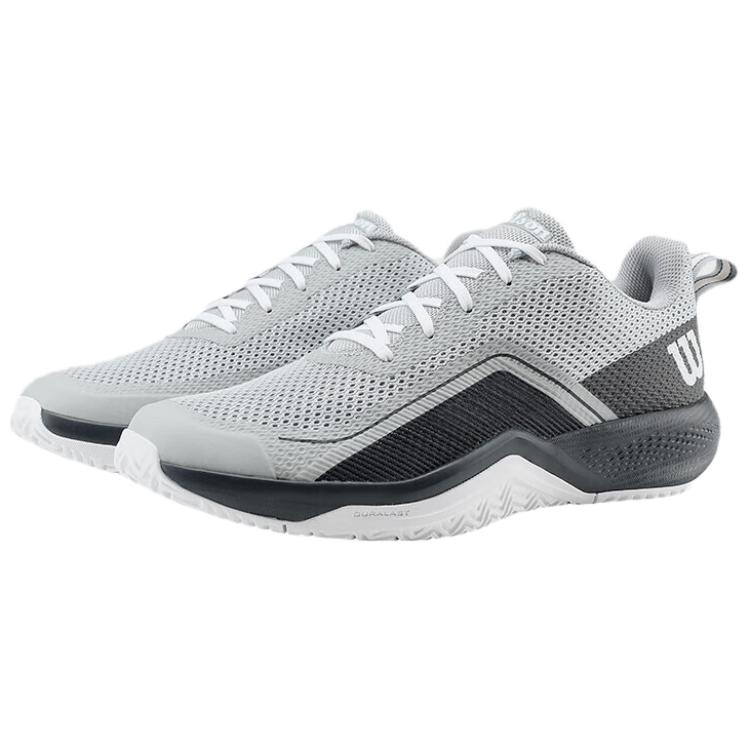 Wilson Rush Pro Slip Resistant Abrasion Resistant Breathable Coverage Support Low top Tennis Shoes Men’s Gray
