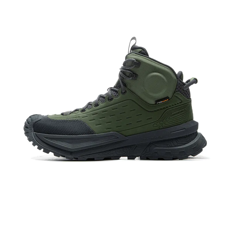 Li Ning CF Tracing, Xingchuan High top Hiking Shoes Unisex Black Green