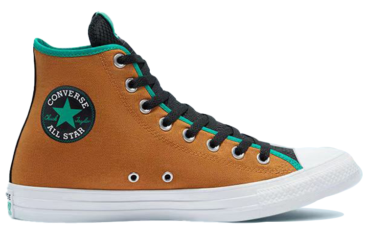 Высокие кеды Converse Chuck Taylor All Star (зеленые хаки) — Хаки / зелёный — фото 2