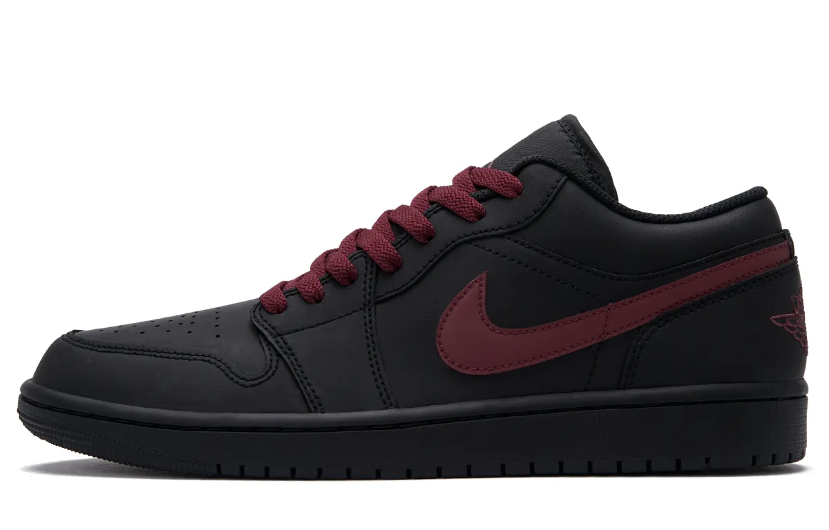 Jordan Air Jordan 1 Back To The Past Low top Vintage Basketball Shoes Unisex Black Red