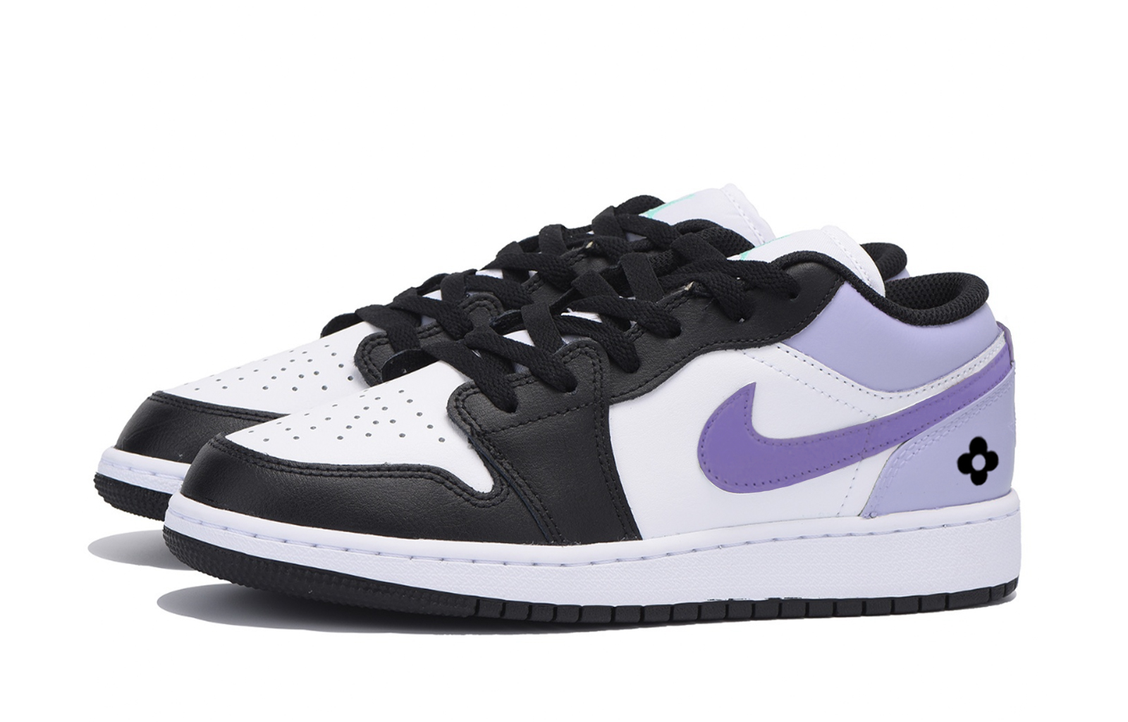 Jordan Air Jordan 1 Low top Vintage Basketball Shoes Men’s White Purple